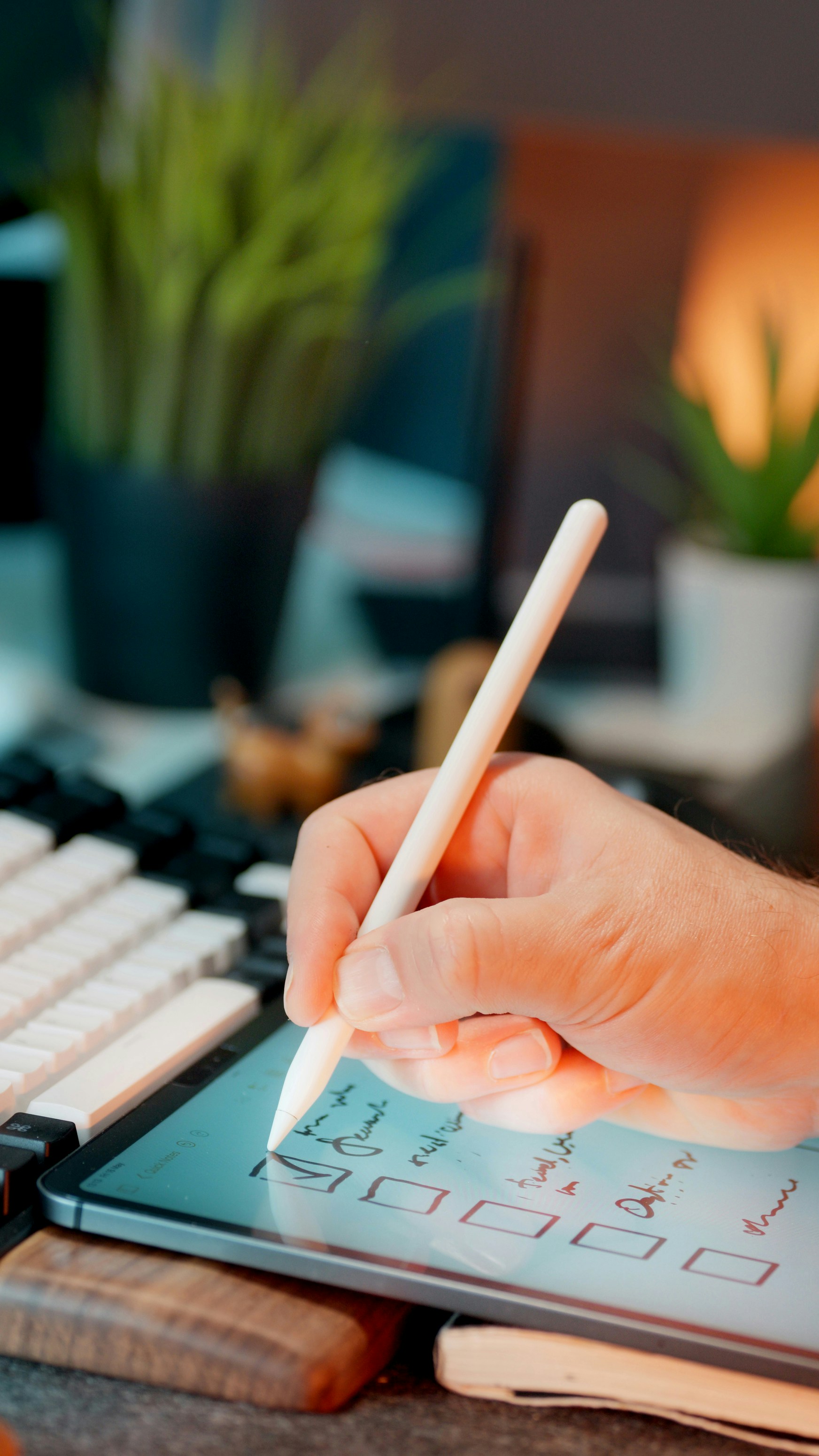 Pessoa com prancheta avaliando uma loja